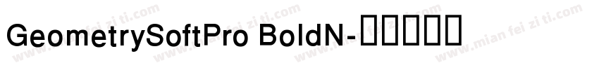 GeometrySoftPro BoldN字体转换